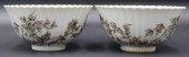 PAIR OF CHINESE GRISAILLE LOBE