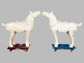 PAIR OF CHINESE HAND CARVED BO