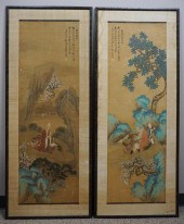 PAIR OF CHINESE HANGING SCROLL