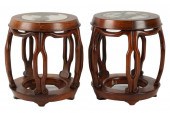 PAIR OF CHINESE HARDSTONE AND
