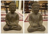 PAIR OF CHINESE HARDSTONE BUDD