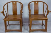 PAIR OF CHINESE HARDWOOD HORSE