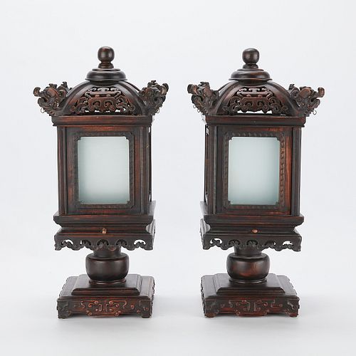 PAIR OF CHINESE HARDWOOD