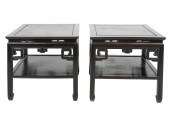 PAIR OF CHINESE HARDWOOD SIDE