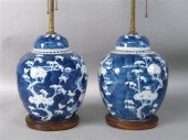 Pair of Chinese 'hawthorn' gin