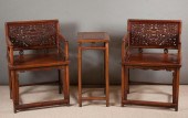 PAIR OF CHINESE HUALIMU WOOD A