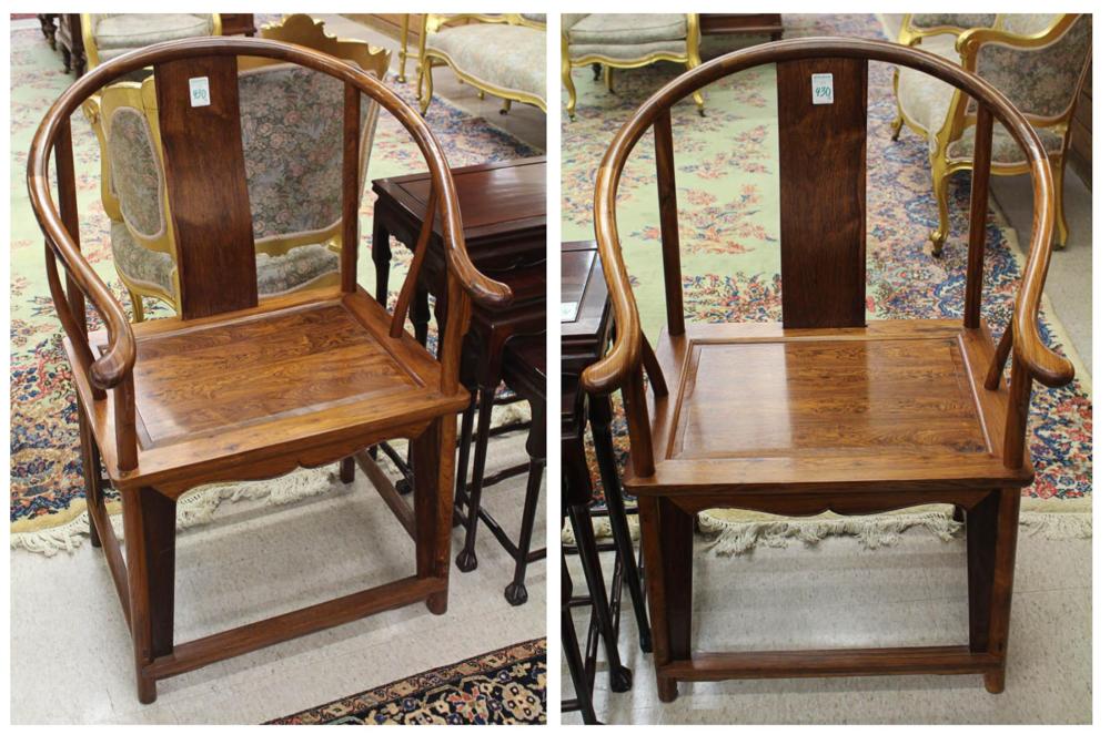 PAIR OF CHINESE HUANGHUALI