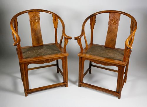 PAIR OF CHINESE HUANGHUALI