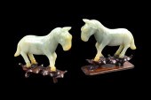PAIR OF CHINESE JADEITE CARVED