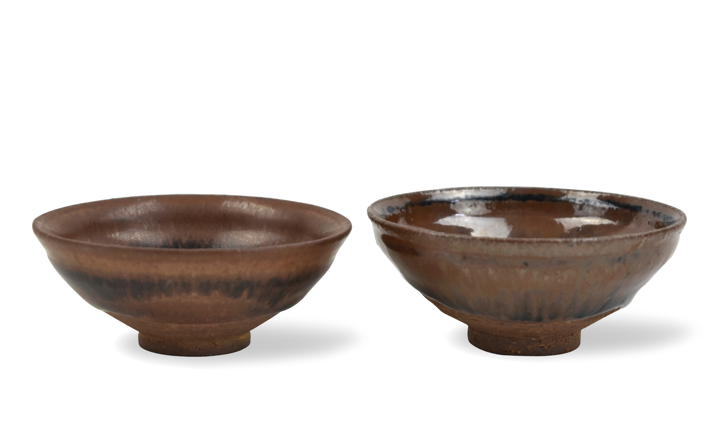 PAIR OF CHINESE JIAN WARE TEA
