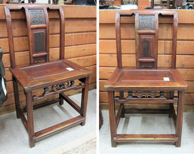 PAIR OF CHINESE JUMU SIDE CHAIRS