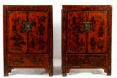PAIR OF CHINESE LACQUER CABINE