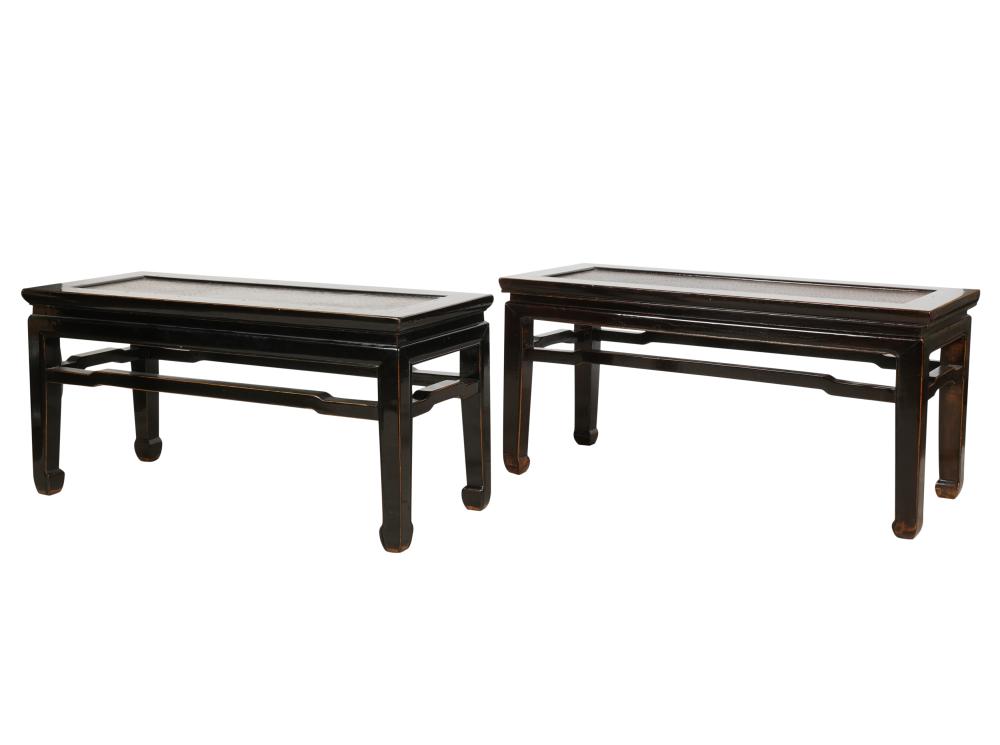 PAIR OF CHINESE LACQUERED