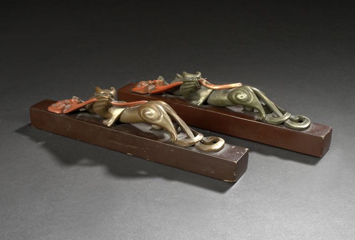 Pair of Chinese Lacquered Wood
