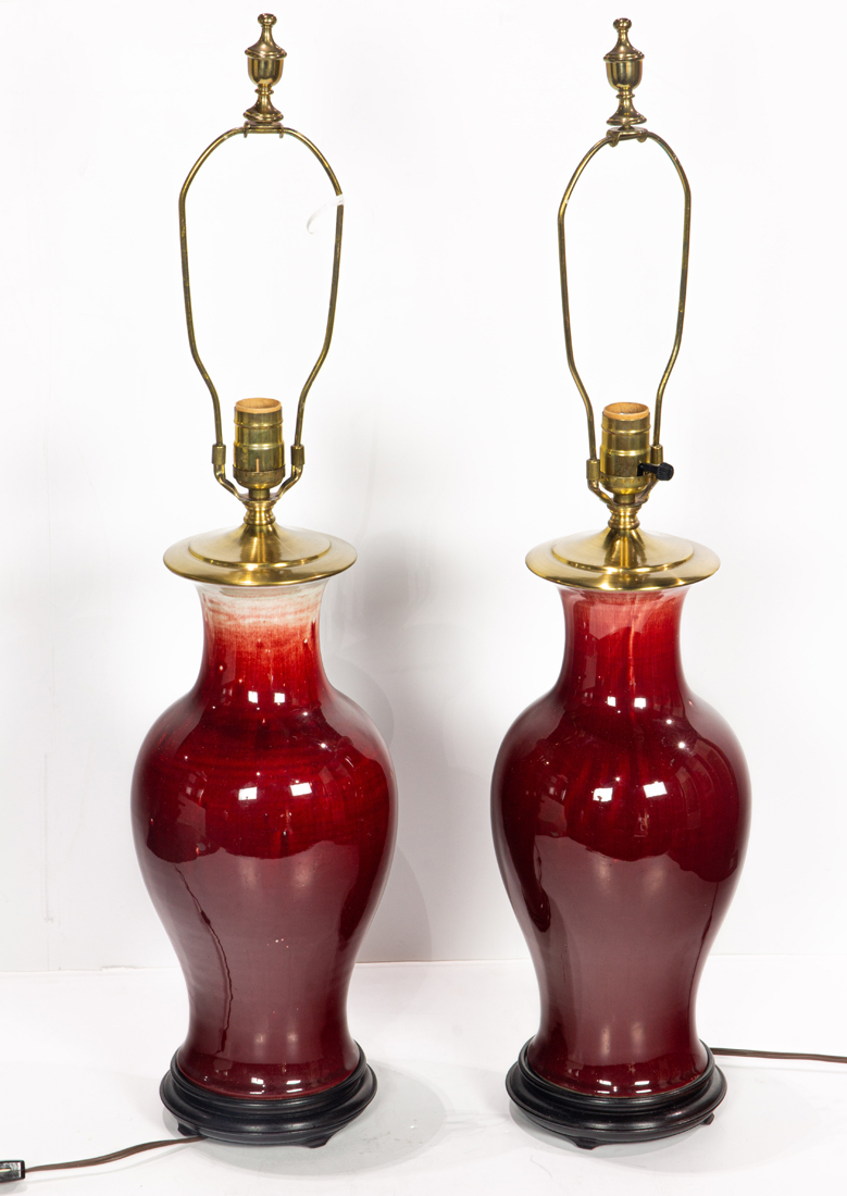 PAIR OF CHINESE LANGYAO TYPE