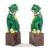 PAIR OF CHINESE LARGE SANCAI G
