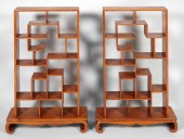 PAIR OF CHINESE MAHOGANY DISPL