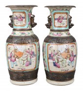 Pair of Chinese Mandarin porce