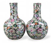 PAIR OF CHINESE MILIFLORAL GLO