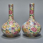 PAIR OF CHINESE MILLEFLEUR BOT