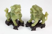 PAIR OF CHINESE OLIVE CELADON