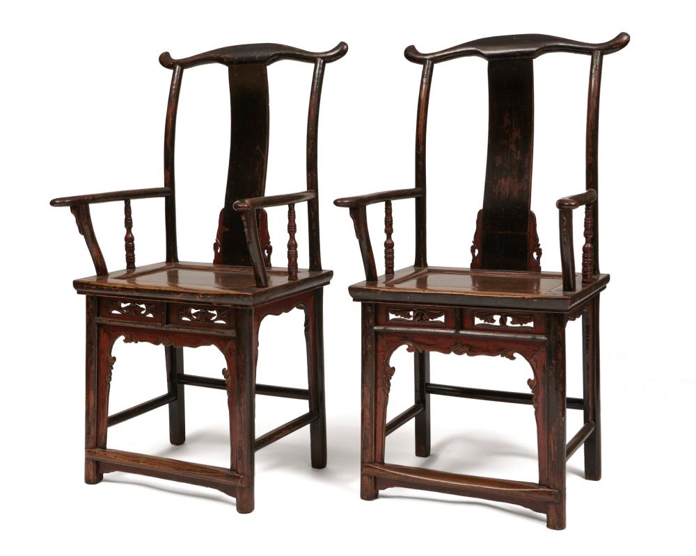 PAIR OF CHINESE PAINTED