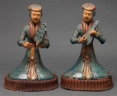 Pair of Chinese painted terrac