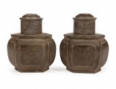 PAIR OF CHINESE PAKTONG COVERE