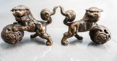 PAIR OF CHINESE PATINATED BRON