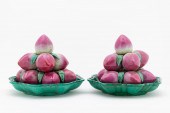 PAIR OF CHINESE PEACH ALTAR FR