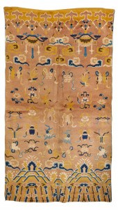 PAIR OF CHINESE PILLAR RUGS, M
