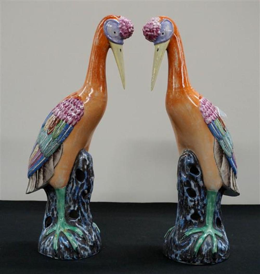 PAIR OF CHINESE POLYCHROME