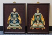 PAIR OF CHINESE POLYCHROME DEC