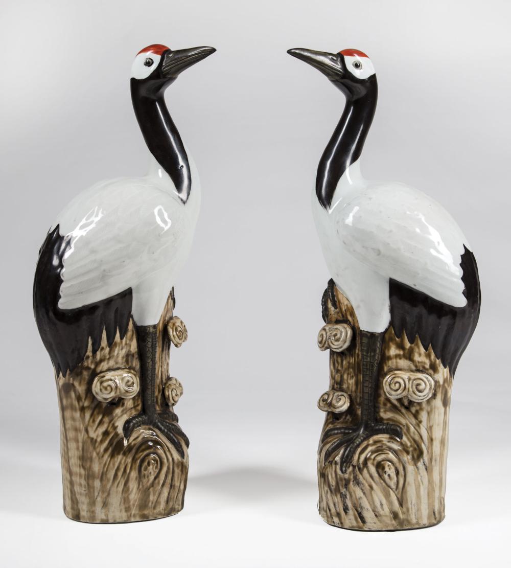 PAIR OF CHINESE POLYCHROME