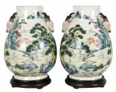 PAIR OF CHINESE PORCELAIN DEER