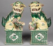 PAIR OF CHINESE PORCELAIN FOO