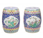 PAIR OF CHINESE PORCELAIN GARD