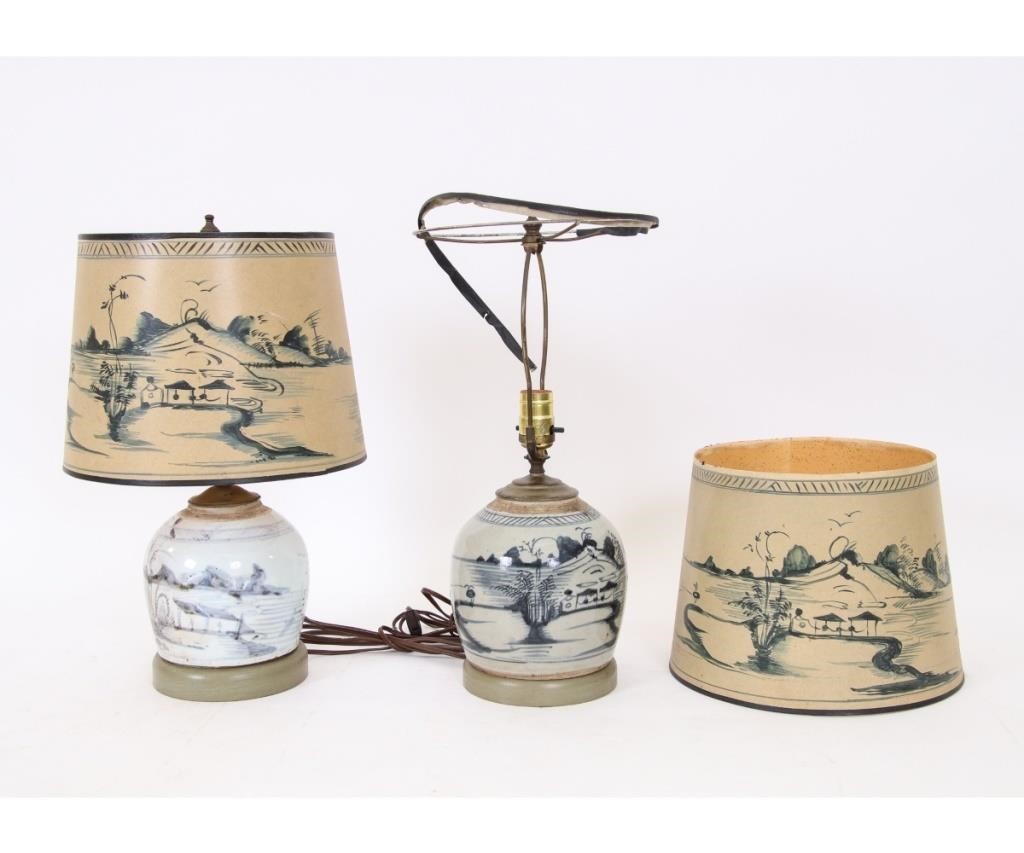 Pair of Chinese porcelain ginger