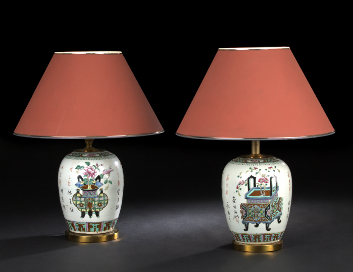 Pair of Chinese Porcelain Ginger