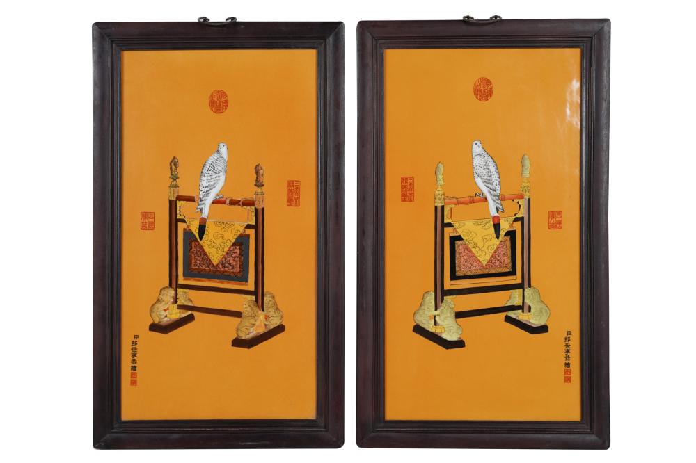 PAIR OF CHINESE PORCELAIN PLAQUESin