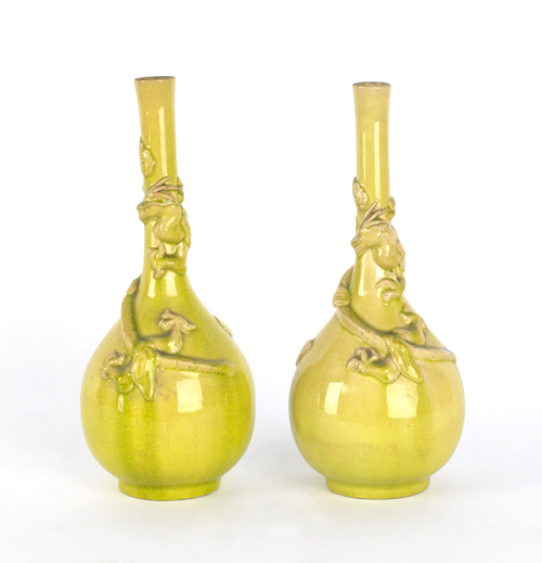 Pair of Chinese pottery vases