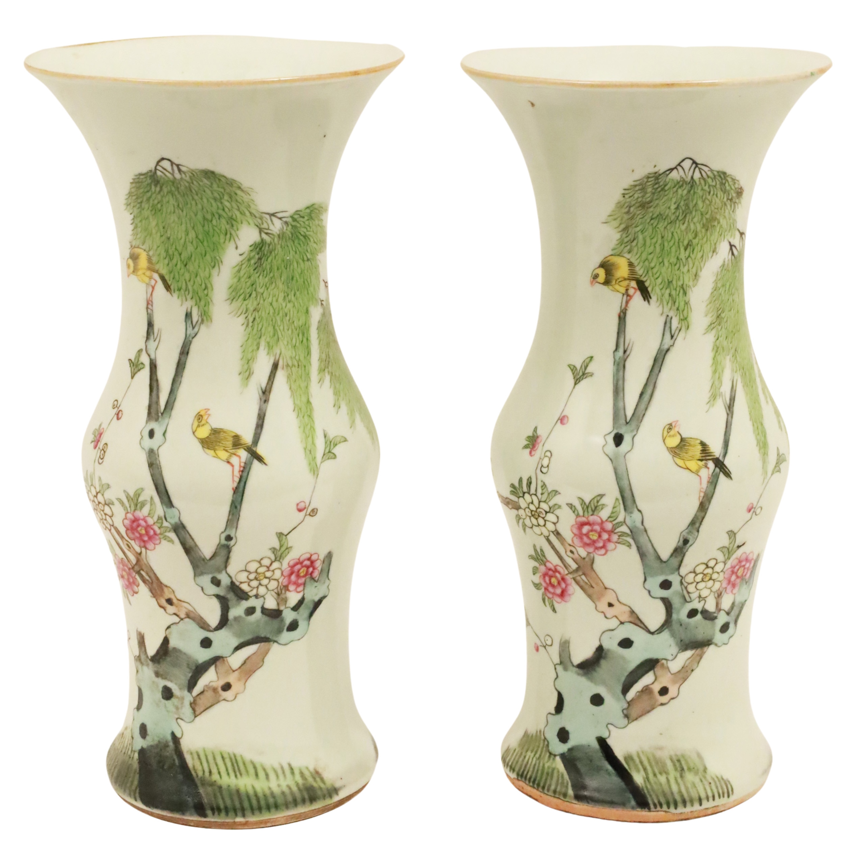 PAIR OF CHINESE QIANJIANG VASES A