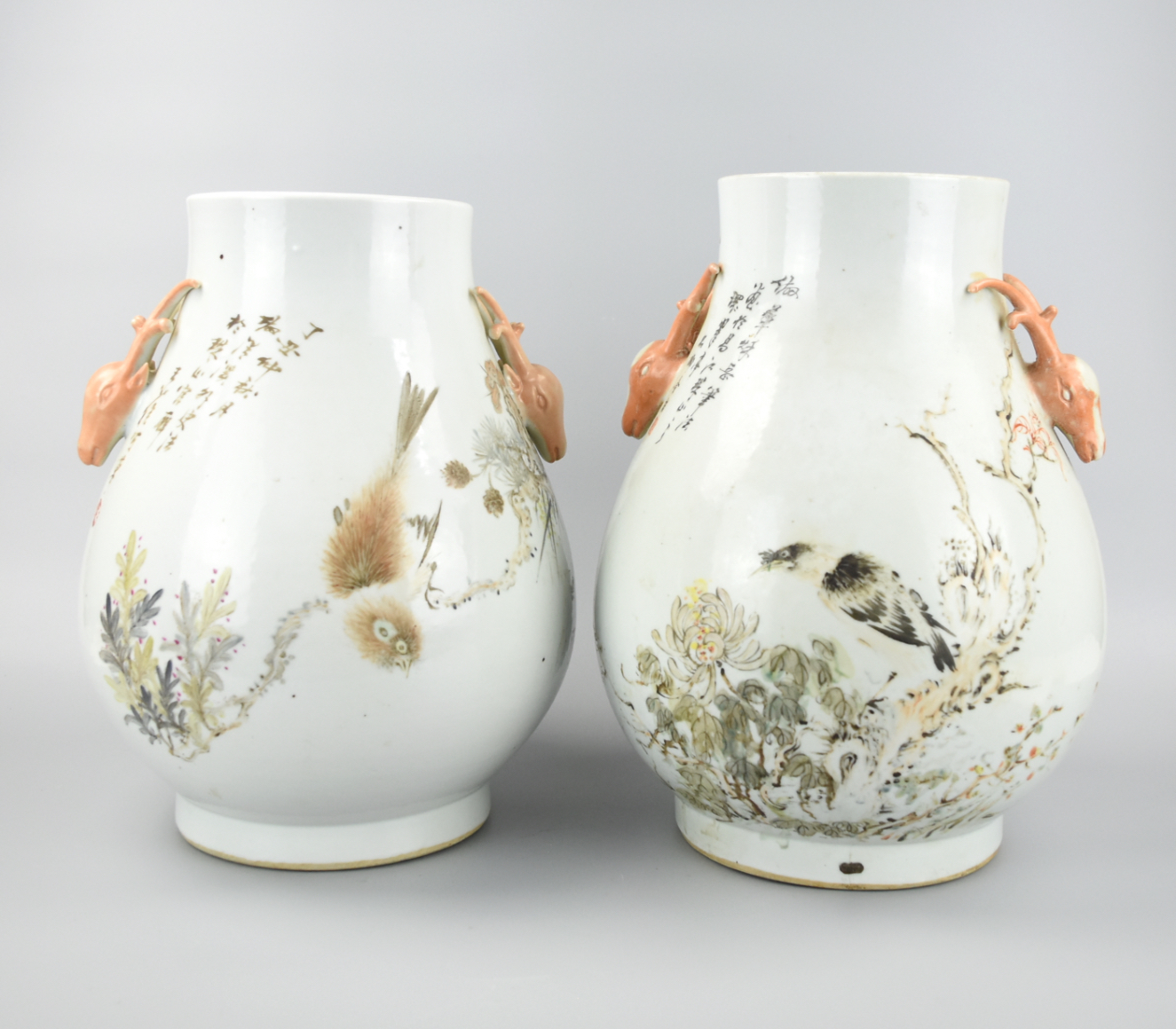 PAIR OF CHINESE QIANJIANG ZUN