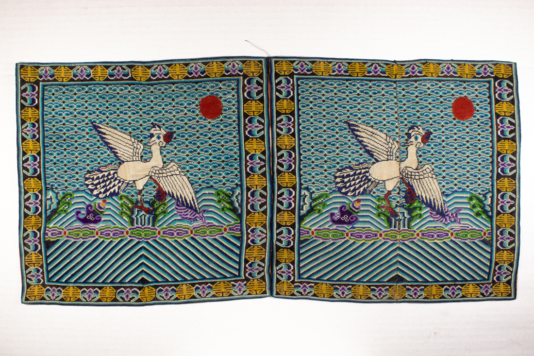 PAIR OF CHINESE RANK BADGES Pair of