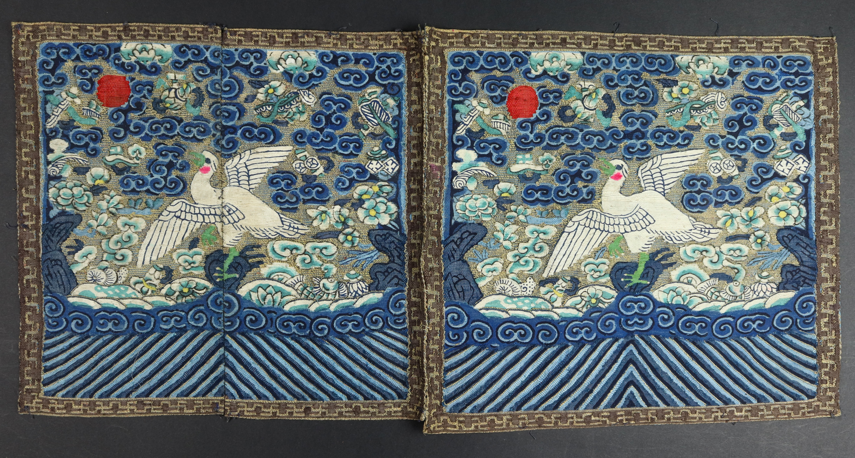 PAIR OF CHINESE RANK BADGES Pair of