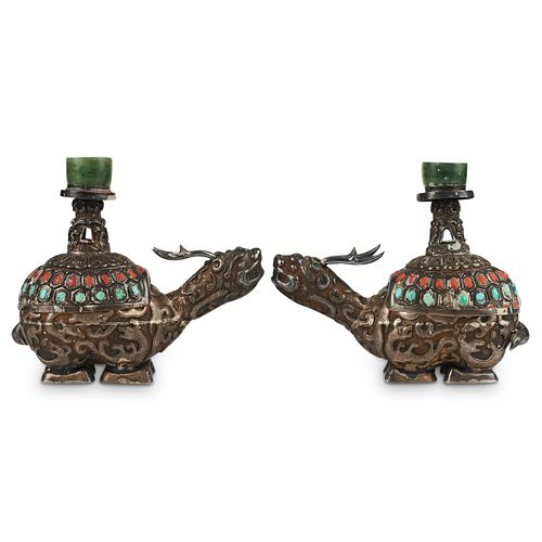 PAIR OF CHINESE REPUBLIC SILVER
