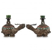 PAIR OF CHINESE REPUBLIC SILVE