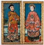 PAIR OF CHINESE REVERSE PAINTE