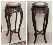 PAIR OF CHINESE ROSEWOOD PEDES