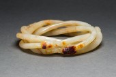 PAIR OF CHINESE RUSSET AND WHI